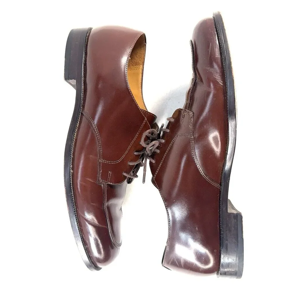 VTG Cole Haan Men's Leather Lace Up Oxford Dress Shoes Size 9D Burgundy Brown